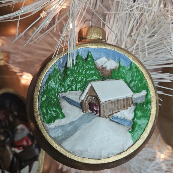 Ornaments~ Vintage one-of-a-kind Christmas set of 12 hand painted - Picture 5 of 16